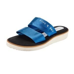 Rag & Bone Graphic Print Leather Trim Embellishment Slide Sandals Size 38